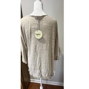 Hayden Los Angeles Bow Fringe Sand Top Sz S NWT